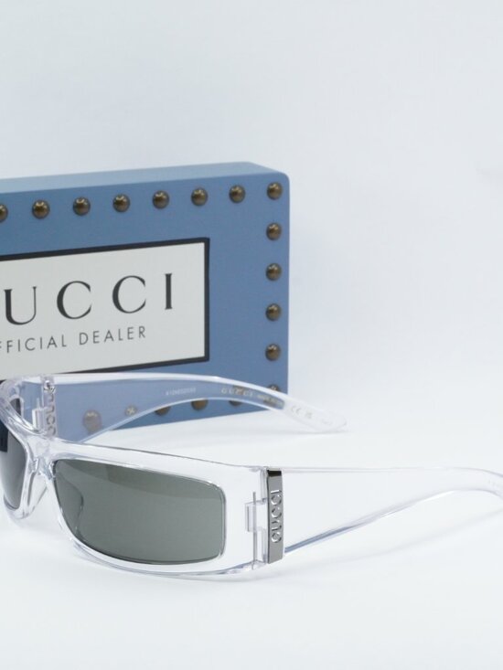 Gucci GG1492S 004 Rectangle Sunglasses - Crystal/Grey main image 8